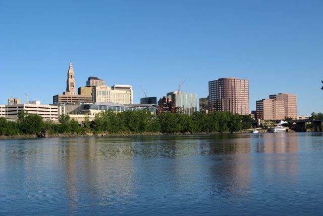 Connecticut River & Hartford Skyline